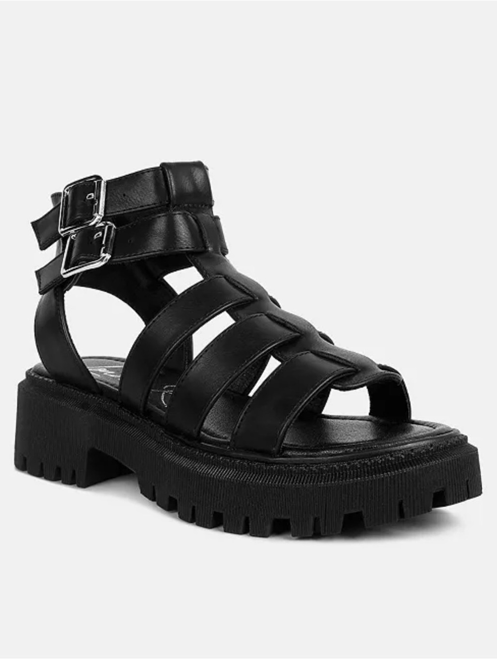 NWT size 7 London Rag Dewey Chunky Gladiator Sandals Black